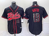 Men's Cincinnati Reds #19 Joey Votto Number Black 2023 City Connect Cool Base Stitched Jersey,baseball caps,new era cap wholesale,wholesale hats